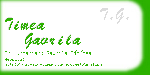 timea gavrila business card